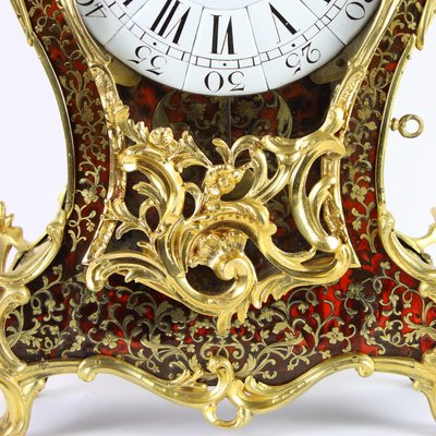 Regency or Louis XV Boulle Cartel Clock on Console by Gribelin, Paris, Early 18th Century, Set of 2-KMT-1191633