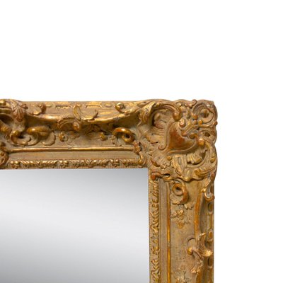 Regency Rectangular Handcrafted Gold Foil Wood Mirror, Spain, 1970-UZ-1278343