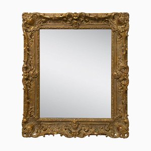 Regency Rectangular Handcrafted Gold Foil Wood Mirror, Spain, 1970-UZ-1278343