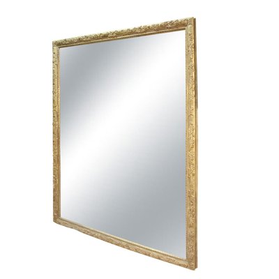 Regency Rectangular Handcrafted Gold Foil Wood Mirror, Spain, 1970s-UZ-1366431