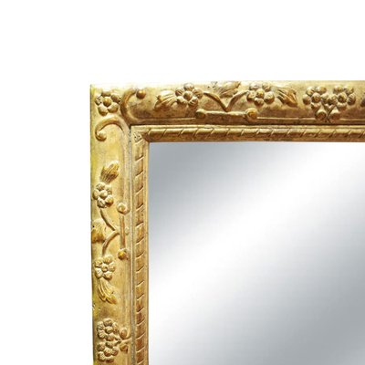 Regency Rectangular Handcrafted Gold Foil Wood Mirror, Spain, 1970s-UZ-1366431