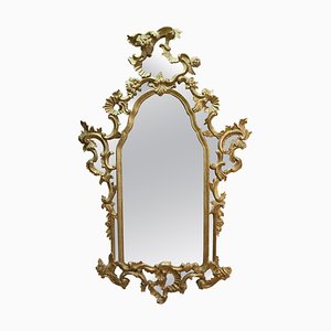 Regency Rectangular Handcrafted Gold Foil Wooden Mirror, Spain, 1970s-UZ-1388170