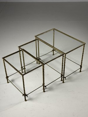 Regency Rope Nesting Tables, 1950s, Set of 3-OXF-2039429