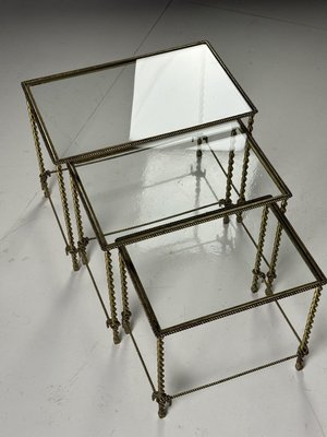 Regency Rope Nesting Tables, 1950s, Set of 3-OXF-2039429