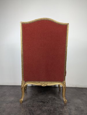 Regency Style Bergère Armchair in Gilded Wood-HLV-2033143