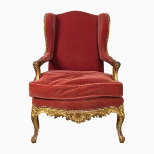 Regency Style Bergère Armchair in Gilded Wood-HLV-2033143