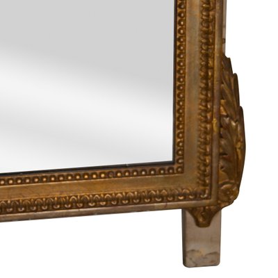 Regency Style Gold Foil Hand Carved Wooden Rectangular Mirror, 1970s-UZ-959352