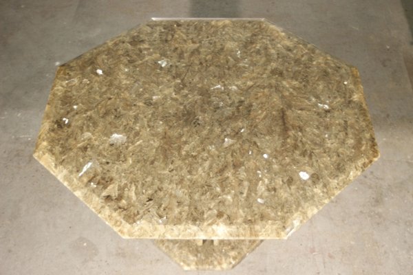 Regency Style Italian Octagonal Textured Resin and Quartz Dining Table, 1970s-XIJ-635619