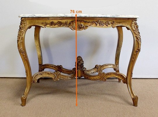 Regency Style Marble & Giltwood Table, Late 19th Century-RVK-1001166