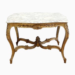 Regency Style Marble & Giltwood Table, Late 19th Century-RVK-1001166