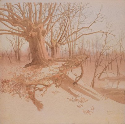 Reginald Morphew, Rooted to the Soil, 1943, Watercolor on Board-AOI-1319245