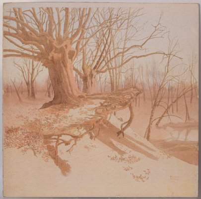 Reginald Morphew, Rooted to the Soil, 1943, Watercolor on Board-AOI-1319245