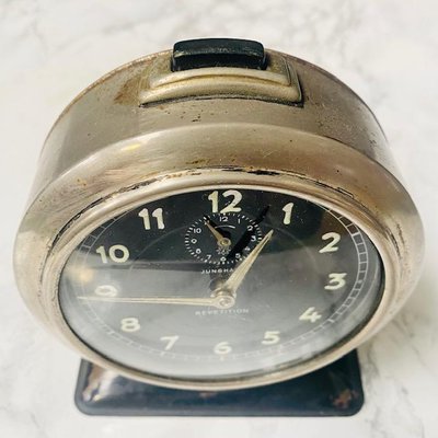 Rehearsal Black Chrome Clock from Junghans, 1950s-BMU-1807718