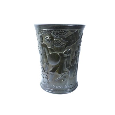 Relief Vase 2337 in Disco Metal by Just Andersen, Denmark, 1940s-RCH-2036022