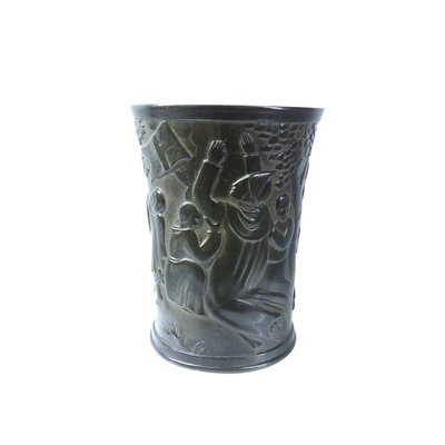 Relief Vase 2337 in Disco Metal by Just Andersen, Denmark, 1940s-RCH-2036022