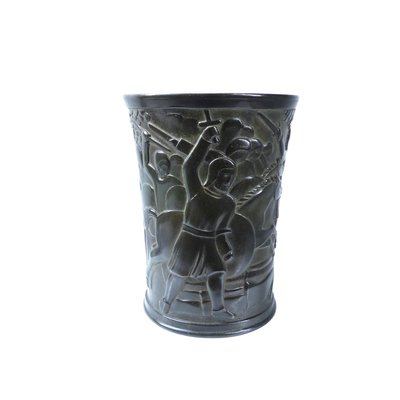 Relief Vase 2337 in Disco Metal by Just Andersen, Denmark, 1940s-RCH-2036022