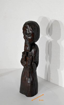 Religious Carved Wooden Statue, 1950s-RVK-1421598