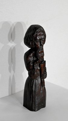 Religious Carved Wooden Statue, 1950s-RVK-1421598