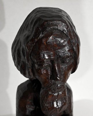 Religious Carved Wooden Statue, 1950s-RVK-1421598