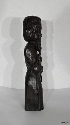 Religious Carved Wooden Statue, 1950s-RVK-1421598