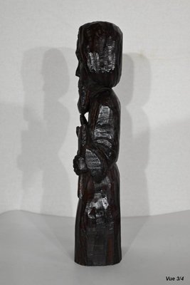 Religious Carved Wooden Statue, 1950s-RVK-1421598