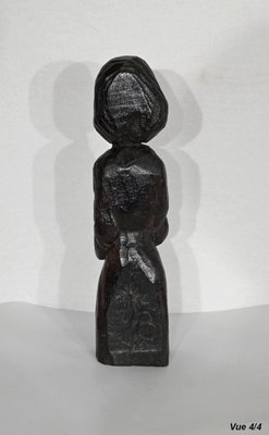 Religious Carved Wooden Statue, 1950s-RVK-1421598