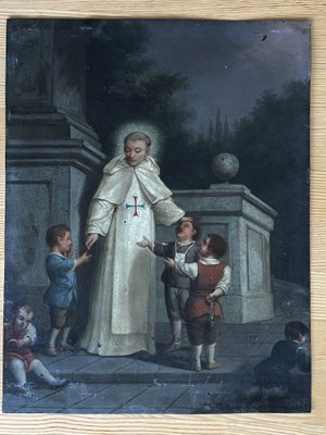 Religious Scene, 19th Century, Oil on Copper-OSP-2027150