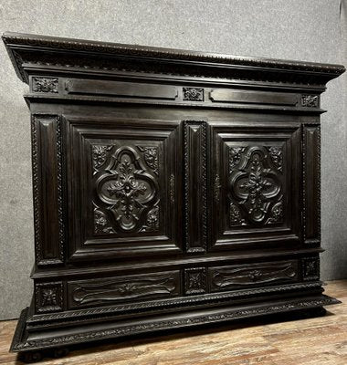 Renaissance Blackened Wood Sideboard-MWB-1817866