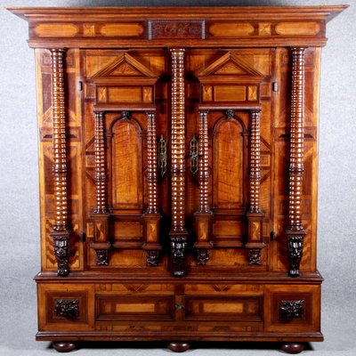 Renaissance or Early Baroque Facade Cabinet, 17th Century-DXD-931723