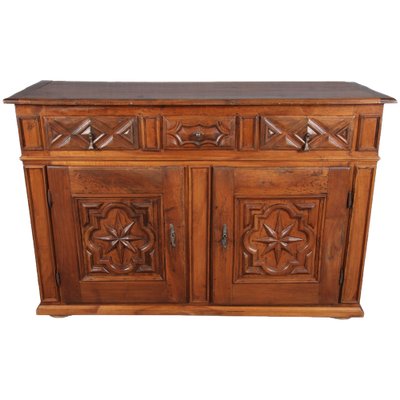 Renaissance or Early Baroque Half-Cabinet in Walnut, Italy, 17th Century-DXD-1132869