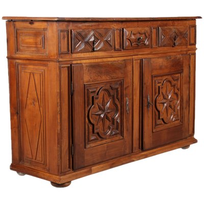 Renaissance or Early Baroque Half-Cabinet in Walnut, Italy, 17th Century-DXD-1132869