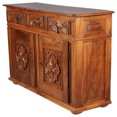 Renaissance or Early Baroque Half-Cabinet in Walnut, Italy, 17th Century-DXD-1132869