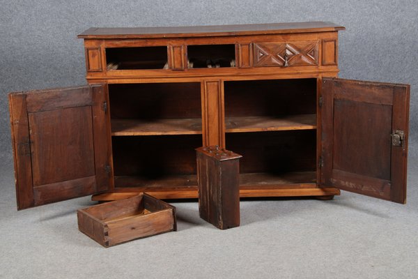 Renaissance or Early Baroque Half-Cabinet in Walnut, Italy, 17th Century-DXD-1132869