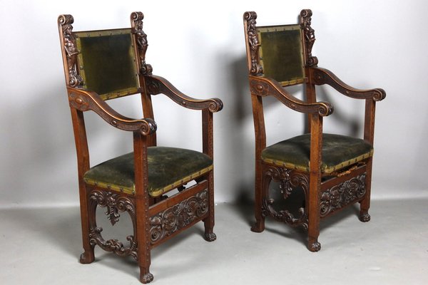 Renaissance Style Armchairs, Set of 2-WSV-1800373