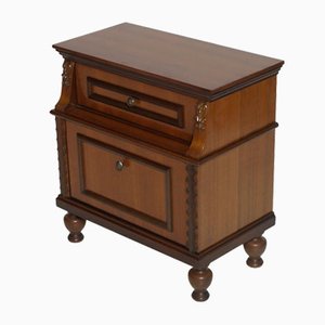 Renaissance Style Bedside Table in Mahogany, 1940s-NJV-1179075