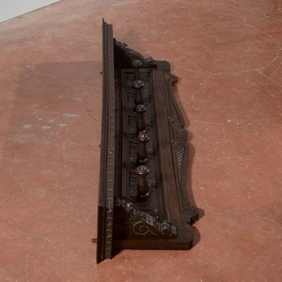 Renaissance Style Carved Wall Coat Hanger, 1920s-RAQ-2016965