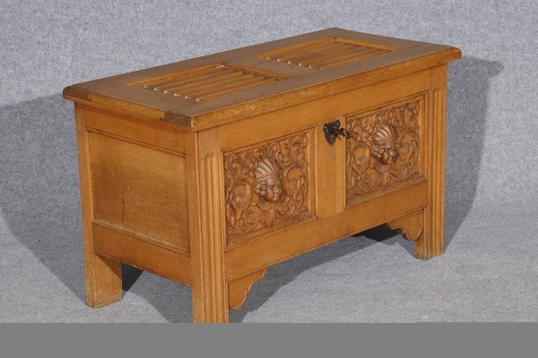 Renaissance Style Chest in Oak, 1940s-DXD-1790803