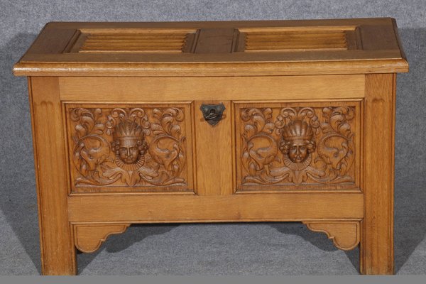 Renaissance Style Chest in Oak, 1940s-DXD-1790803