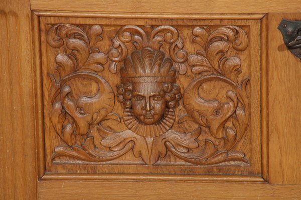 Renaissance Style Chest in Oak, 1940s-DXD-1790803