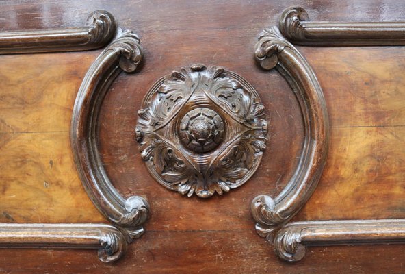 Renaissance Style Headboard with Footboard and Bed Frame, 1890s-IYX-2027809