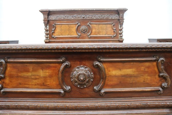 Renaissance Style Headboard with Footboard and Bed Frame, 1890s-IYX-2027809