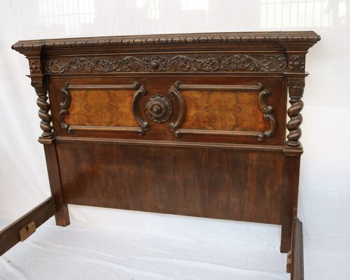 Renaissance Style Headboard with Footboard and Bed Frame, 1890s-IYX-2027809