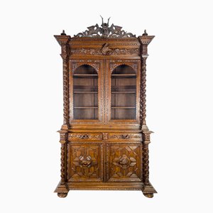 Renaissance Style Hunting Cabinet in Walnut-HLV-2033109