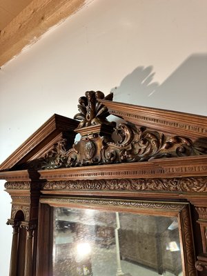 Renaissance Style Mirror in Walnut, 19th Century-AXR-2023576