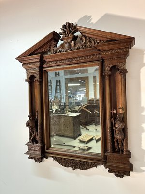 Renaissance Style Mirror in Walnut, 19th Century-AXR-2023576