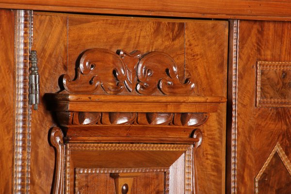 Renaissance Walnut 1-Door Cabinet, 17th Century-DXD-1132860