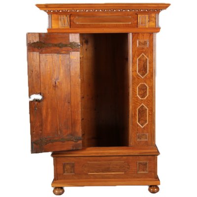 Renaissance Walnut 1-Door Cabinet, 17th Century-DXD-1132860