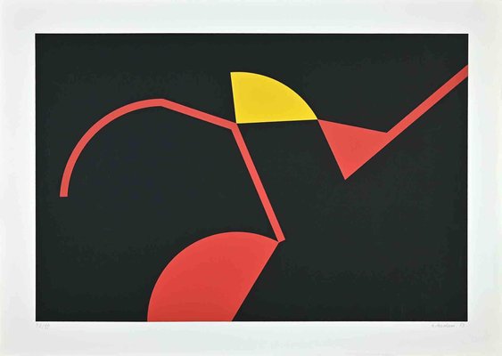 Renato Barisani, The Red and Yellow Structures, Original Screen Print, 1983-ZCI-1260097