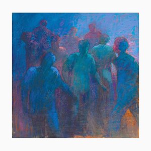 Renato Criscuolo, Crowd, Oil on Canvas-VHF-912350