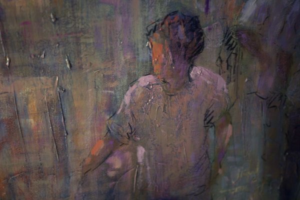 Renato Criscuolo, In Città, Oil on Canvas-VHF-910579